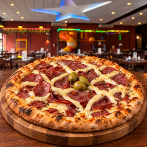 Pizza Calabresa com Catupiry